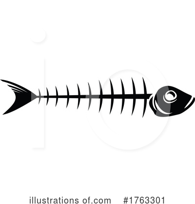 Fish Bone Clipart #1763301 by Vector Tradition SM