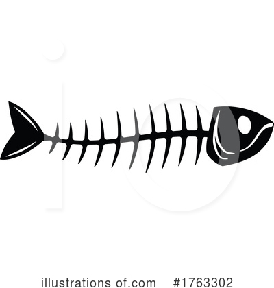 Fish Skeleton Clipart #1763302 by Vector Tradition SM