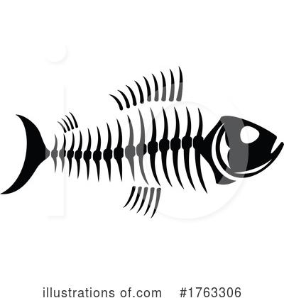 Fish Skeleton Clipart #1763306 by Vector Tradition SM