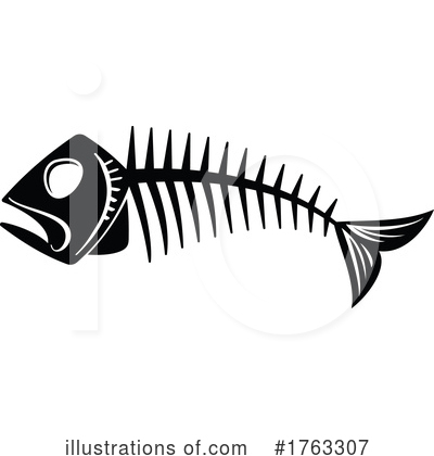 Fish Skeleton Clipart #1763307 by Vector Tradition SM