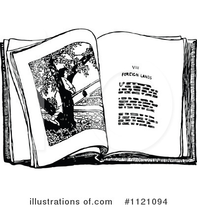 Royalty-Free (RF) Book Clipart Illustration by Prawny Vintage - Stock Sample #1121094