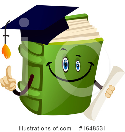 Royalty-Free (RF) Book Mascot Clipart Illustration by Morphart Creations - Stock Sample #1648531