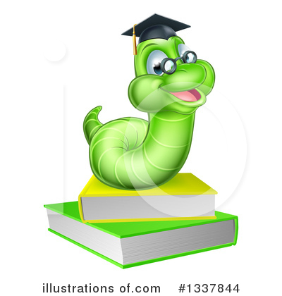 Book Worm Clipart #1337844 by AtStockIllustration