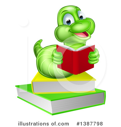 Book Worm Clipart #1387798 by AtStockIllustration