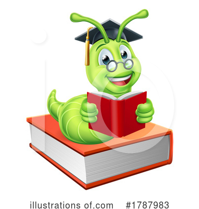 Royalty-Free (RF) Book Worm Clipart Illustration by AtStockIllustration - Stock Sample #1787983