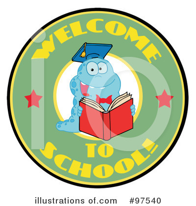 Royalty-Free (RF) Book Worm Clipart Illustration by Hit Toon - Stock Sample #97540