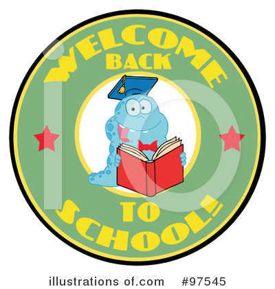 Royalty-Free (RF) Book Worm Clipart Illustration by Hit Toon - Stock Sample #97545