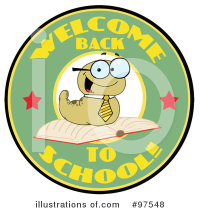 Royalty-Free (RF) Book Worm Clipart Illustration by Hit Toon - Stock Sample #97548