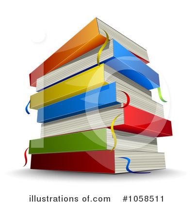 Royalty-Free (RF) Books Clipart Illustration by Oligo - Stock Sample #1058511