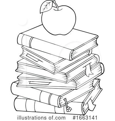 Royalty-Free (RF) Books Clipart Illustration by visekart - Stock Sample #1663141