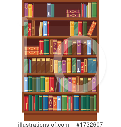 Book Shelf Clipart #1732607 by Vector Tradition SM