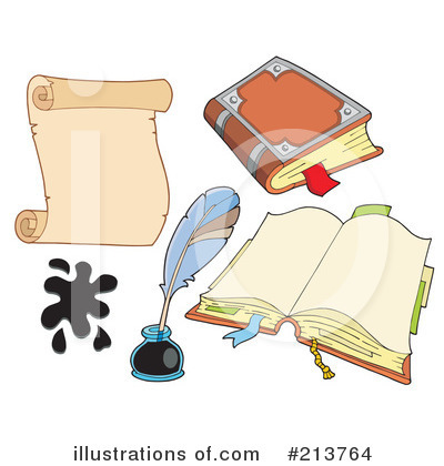 Royalty-Free (RF) Books Clipart Illustration by visekart - Stock Sample #213764