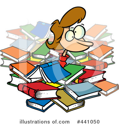 Royalty-Free (RF) Books Clipart Illustration by toonaday - Stock Sample #441050