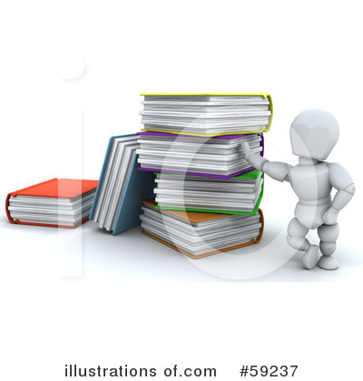 Royalty-Free (RF) Books Clipart Illustration by KJ Pargeter - Stock Sample #59237