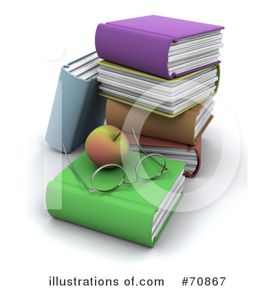 Royalty-Free (RF) Books Clipart Illustration by KJ Pargeter - Stock Sample #70867