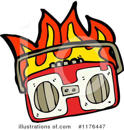 Royalty-Free (RF) Boom Box Clipart Illustration by lineartestpilot - Stock Sample #1176447