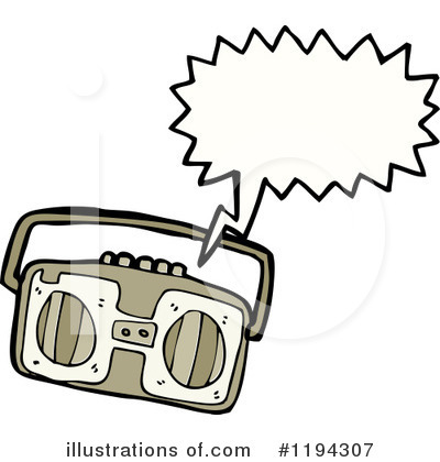 Royalty-Free (RF) Boom Box Clipart Illustration by lineartestpilot - Stock Sample #1194307