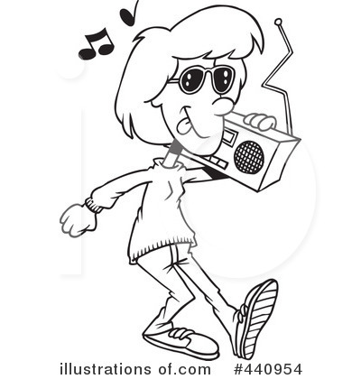 Royalty-Free (RF) Boom Box Clipart Illustration by toonaday - Stock Sample #440954