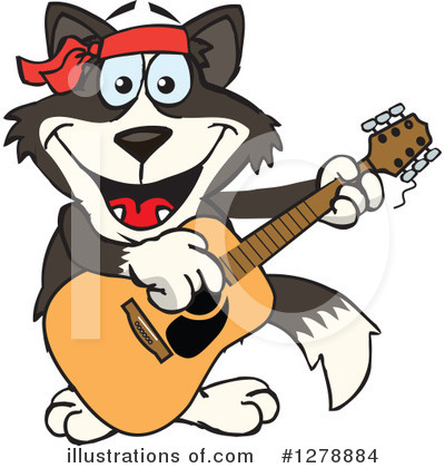 Border Collie Clipart #1278884 by Dennis Holmes Designs