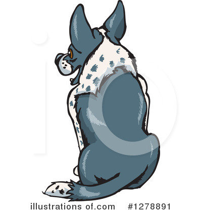 Royalty-Free (RF) Border Collie Clipart Illustration by Dennis Holmes Designs - Stock Sample #1278891