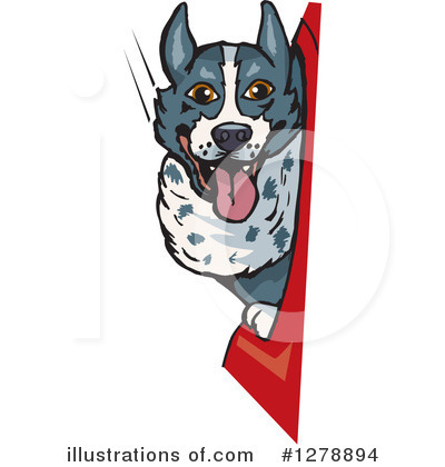 Border Collie Clipart #1278894 by Dennis Holmes Designs