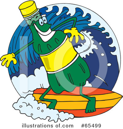 Surfing Clipart #65499 by Dennis Holmes Designs