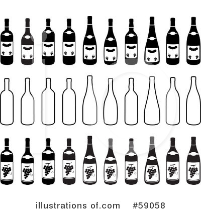 Royalty-Free (RF) Bottles Clipart Illustration by Frisko - Stock Sample #59058