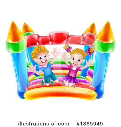 Bouncy House Clipart #1365949 by AtStockIllustration