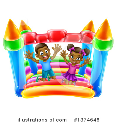 Royalty-Free (RF) Bouncy House Clipart Illustration by AtStockIllustration - Stock Sample #1374646
