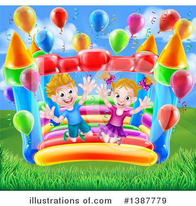 Party Balloons Clipart #1387779 by AtStockIllustration