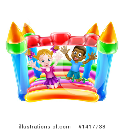 Bouncy House Clipart #1417738 by AtStockIllustration