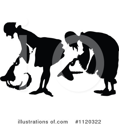 Royalty-Free (RF) Bowing Clipart Illustration by Prawny Vintage - Stock Sample #1120322