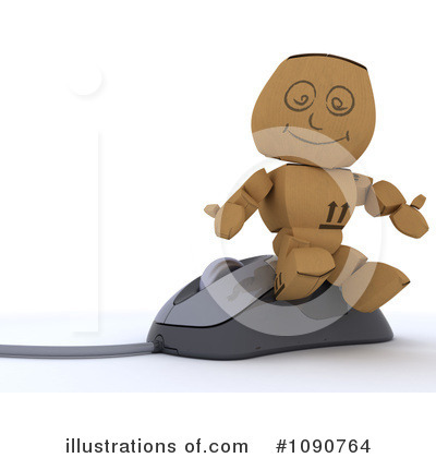 Royalty-Free (RF) Box Man Clipart Illustration by KJ Pargeter - Stock Sample #1090764