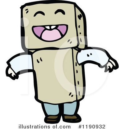 Royalty-Free (RF) Box Person Clipart Illustration by lineartestpilot - Stock Sample #1190932