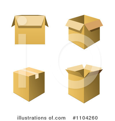 Royalty-Free (RF) Boxes Clipart Illustration by vectorace - Stock Sample #1104260