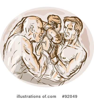 Royalty-Free (RF) Boxing Clipart Illustration by patrimonio - Stock Sample #92049