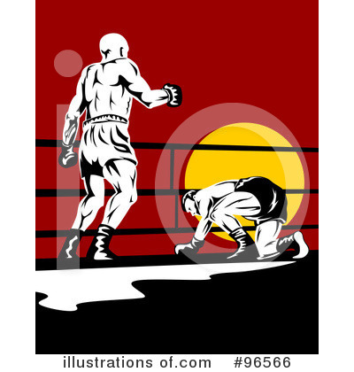 Royalty-Free (RF) Boxing Clipart Illustration by patrimonio - Stock Sample #96566