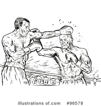Royalty-Free (RF) Boxing Clipart Illustration by patrimonio - Stock Sample #96578