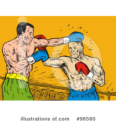 Royalty-Free (RF) Boxing Clipart Illustration by patrimonio - Stock Sample #96580