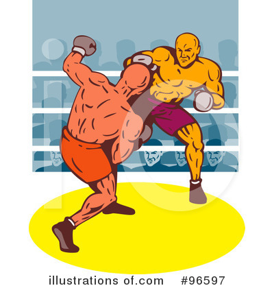 Royalty-Free (RF) Boxing Clipart Illustration by patrimonio - Stock Sample #96597