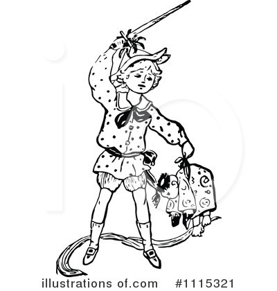 Royalty-Free (RF) Boy Clipart Illustration by Prawny Vintage - Stock Sample #1115321