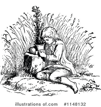 Royalty-Free (RF) Boy Clipart Illustration by Prawny Vintage - Stock Sample #1148132
