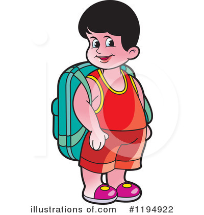 School Boy Clipart #1194922 by Lal Perera