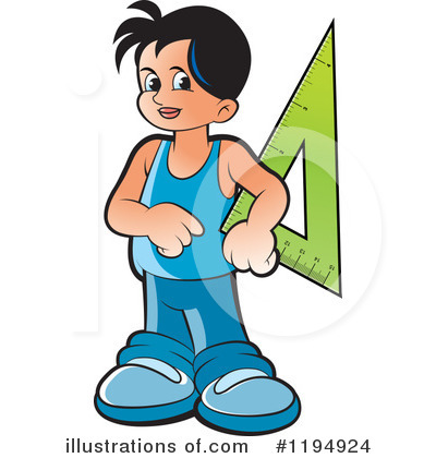 School Boy Clipart #1194924 by Lal Perera