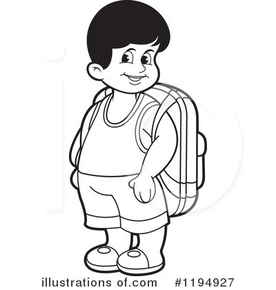 School Boy Clipart #1194927 by Lal Perera