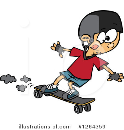 Skateboarding Clipart #1264359 by toonaday