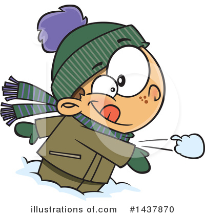 Snowball Fight Clipart #1437870 by toonaday