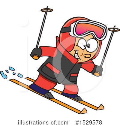 Skiing Clipart #1529578 by toonaday