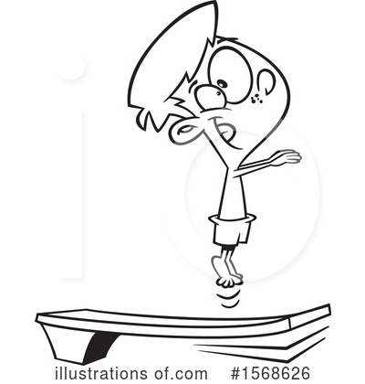 Diving Board Clipart #1568626 by toonaday