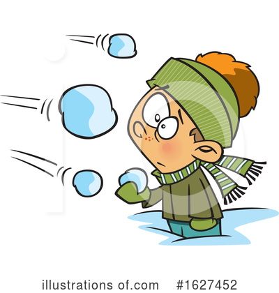 Snowball Fight Clipart #1627452 by toonaday